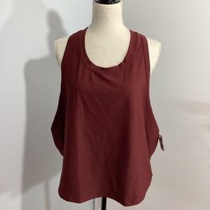 NWT OLD NAVY ACTIVE SIZE  4X POWERSOFT GO DRY BURGUNDY CROP TANK TOP SPORT